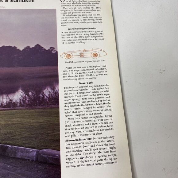 Vintage 1966 Mercedes-Benz 250 Automobile Dealer Sales Brochure Catalog - Picture 3 of 5
